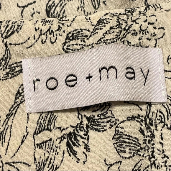 ROE + MAY by ANTHROPOLOGIE Floral Crop Top in White - Picture 5 of 6